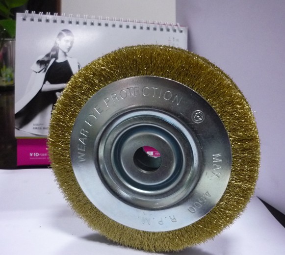 Сверхмощный латунный сеточный полировальный круг провода/стальная щетка колеса для очищая ржавчины