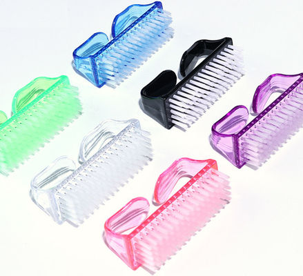 Plastic Fingernail Scrub Cleaning Brushes Handle Grip Nail Brush for Toes