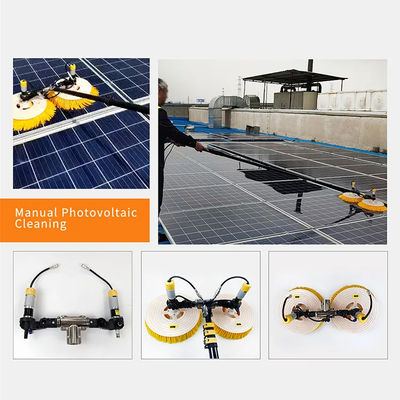 Photovoltaic Dual Head Electric Solar Panel Brush Cleaner Equipment 3.5M/5.5M/7.5M